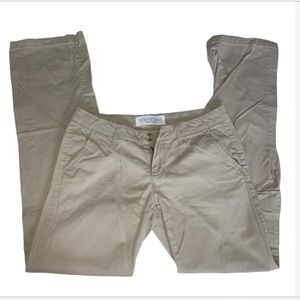 Aeropostale 2 Long Curvy Classic Twill Pant Khaki Bootcut Mid Rise Imperfect